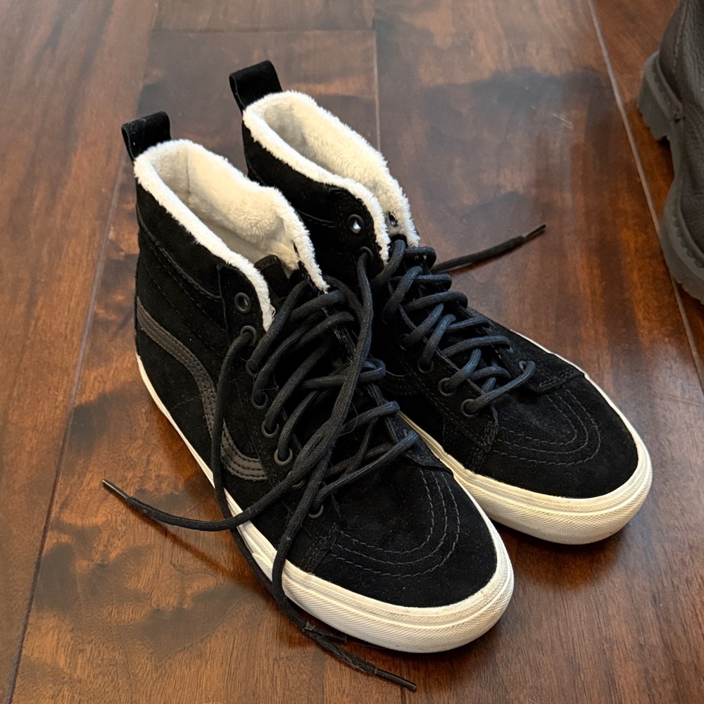 Vans Black High-Top Sneakers with White Accents